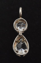 Sterling Silver Double Drop Crystal Pendant