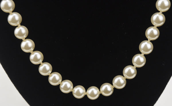 24" Single Strand Faux Pearl Necklace