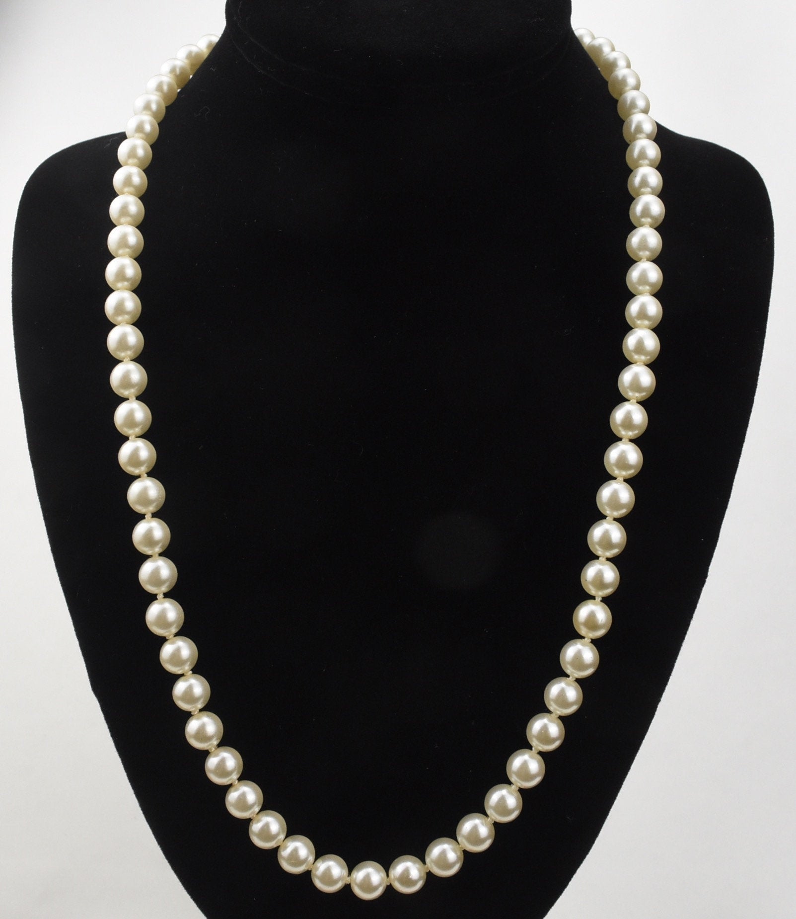 24" Single Strand Faux Pearl Necklace