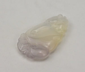 Beautifully Carved and Polished Purple to Yellow Jade Pendant