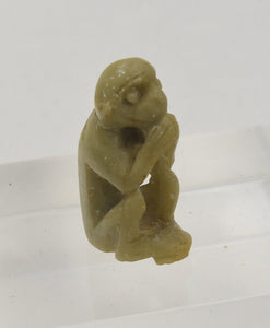 Carved Stone Seated Monkey