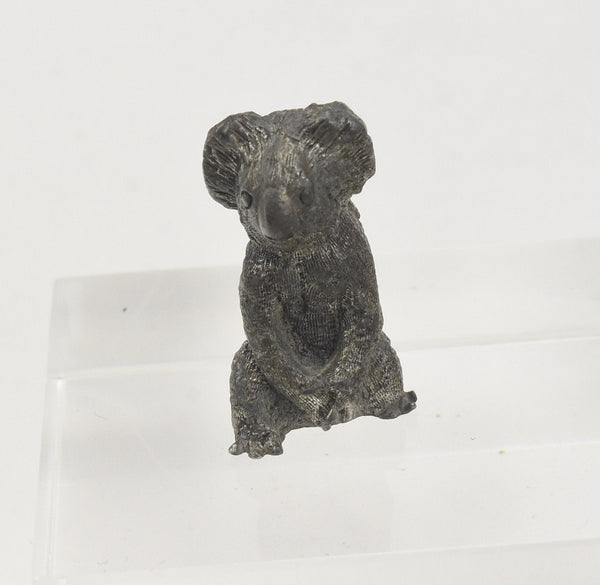 Cast Lead Koala and Baby Figurine