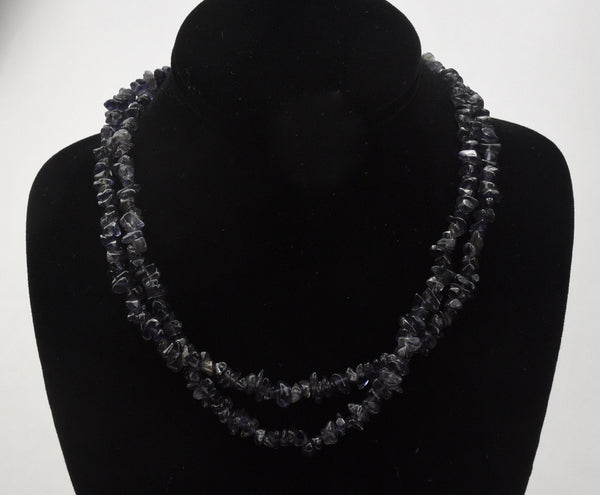 36" Single Strand Amethyst Chip Necklace