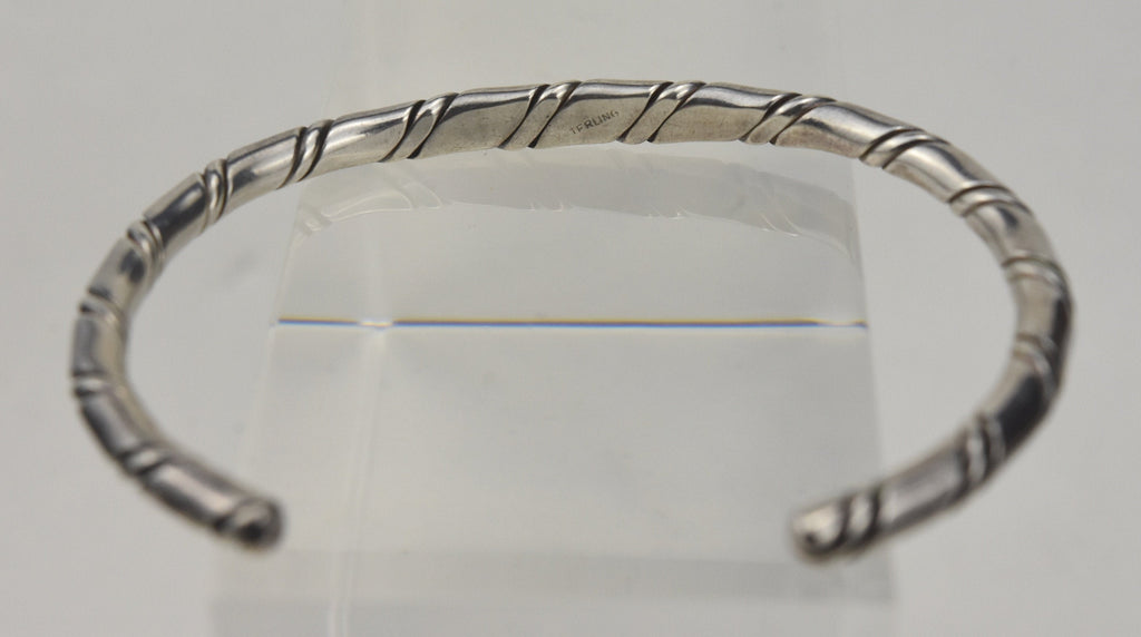 Twisted Sterling Silver Bangle Bracelet