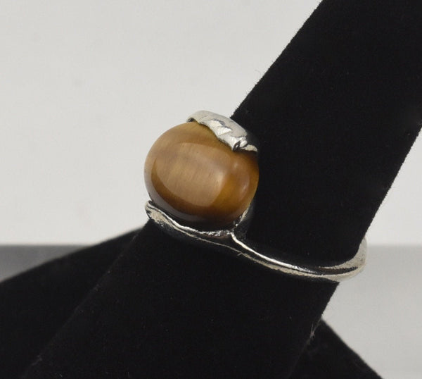 Tiger's Eye Bypass Ring - Size 7