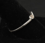 Vintage Sterling Silver Thin Rhinestone Knot Band - Size 10