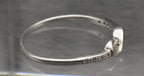 Vintage Sterling Silver Thin Rhinestone Knot Band - Size 10