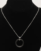 Sterling Silver Iolite Pendant on Italian Sterling Chain Necklace - 17.75"