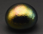 Vintage Green Iridescent Art Glass Paperweight