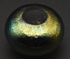 Vintage Green Iridescent Art Glass Paperweight