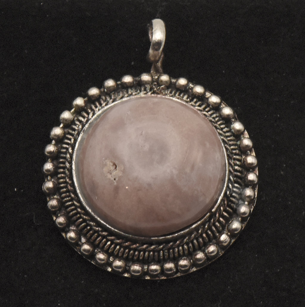 Vintage Carved Jasper Cabochon Pendant