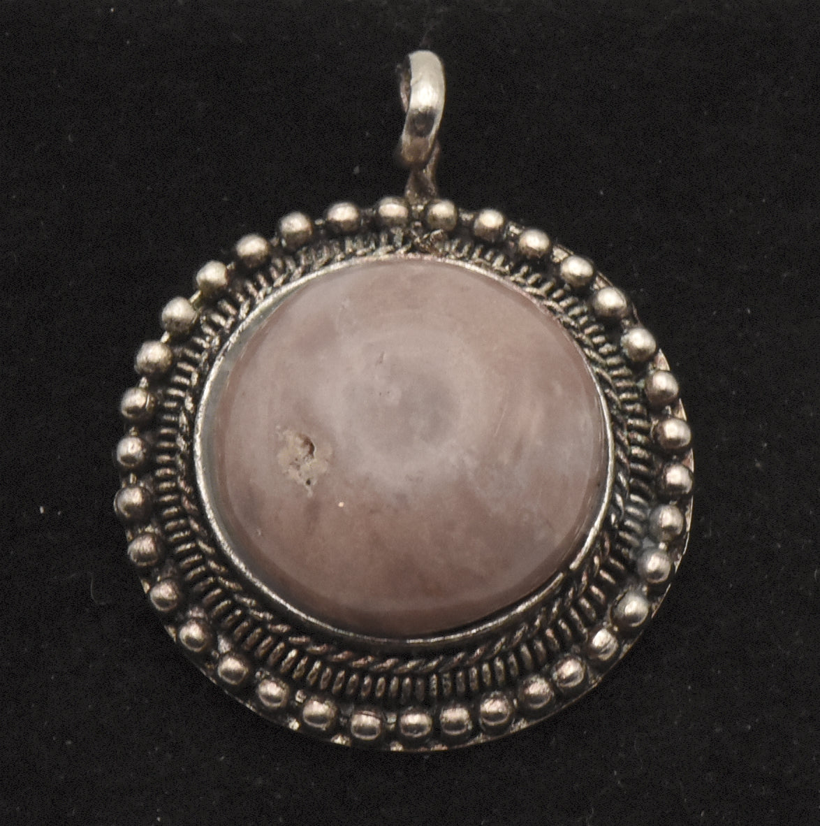Vintage Carved Jasper Cabochon Pendant