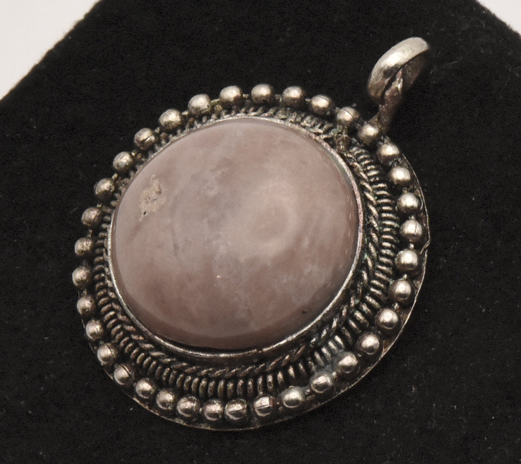 Vintage Carved Jasper Cabochon Pendant
