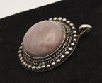 Vintage Carved Jasper Cabochon Pendant