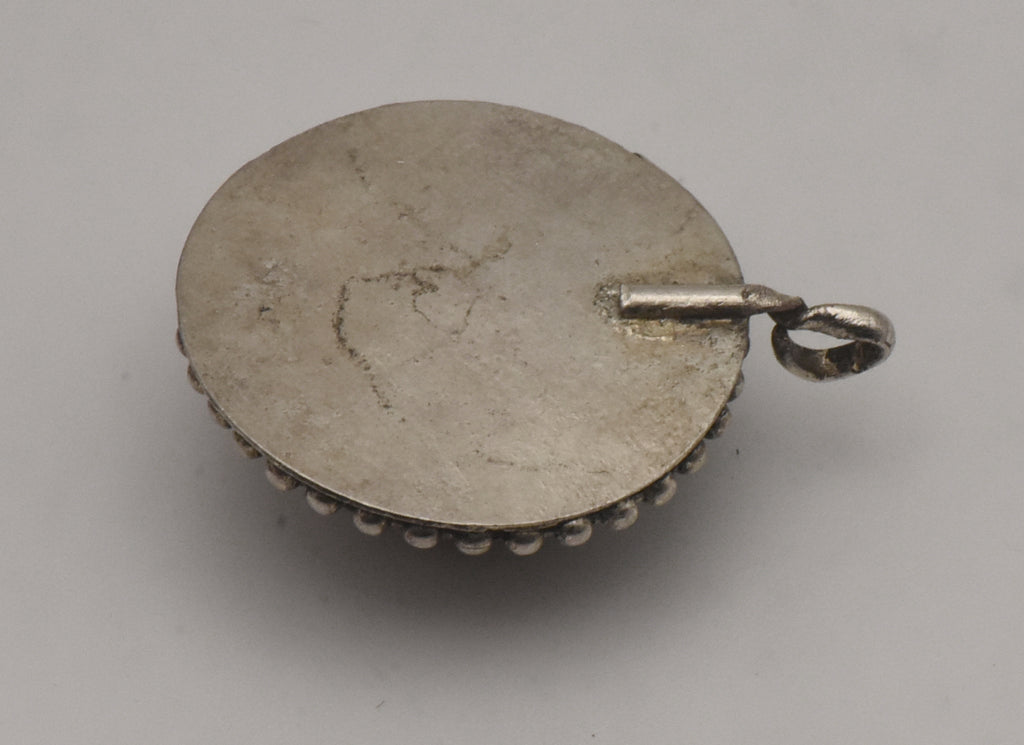 Vintage Carved Jasper Cabochon Pendant