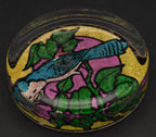 Vintage Blue Jay Stained Glass Style Paperweight
