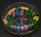 Vintage Blue Jay Stained Glass Style Paperweight