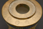 Vintage Brass and Enamel Hand Painted Urn Form