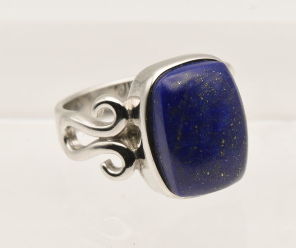 Beautiful Lapis Lazuli Sterling Silver Ring - Size 9