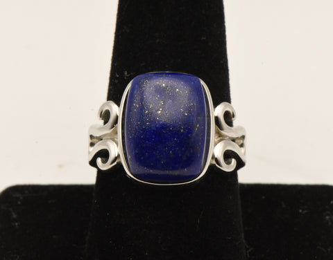Beautiful Lapis Lazuli Sterling Silver Ring - Size 9