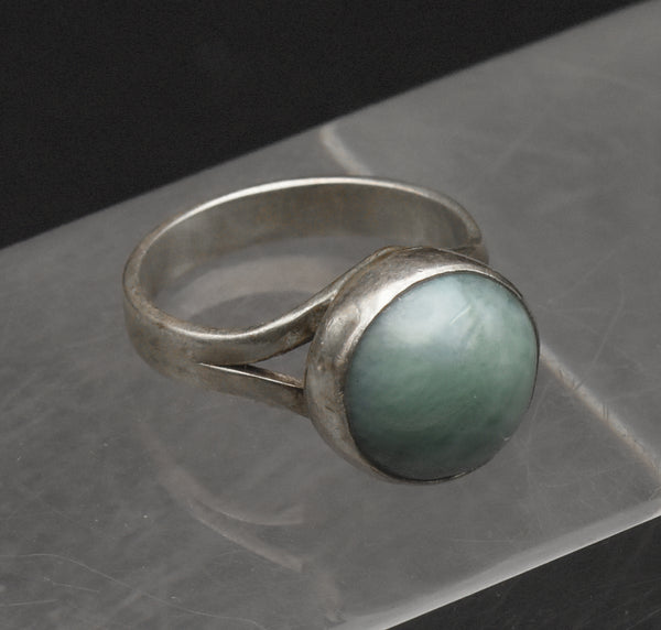 Vintage Larimar Sterling Silver Ring - Size 7.25