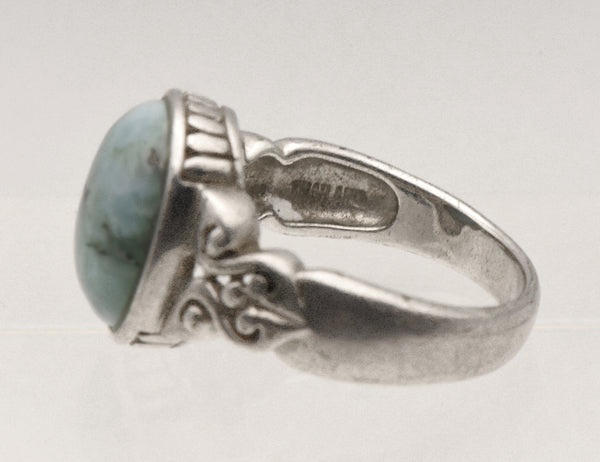 Vintage Larimar Sterling Silver Ring - Size 9
