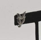 UNMATCHED Silver Tone Metal Leaves Screw Back Earring