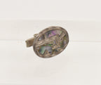 UNMATCHED Vintage Handmade Sterling Silver and Abalone Shell Cufflink