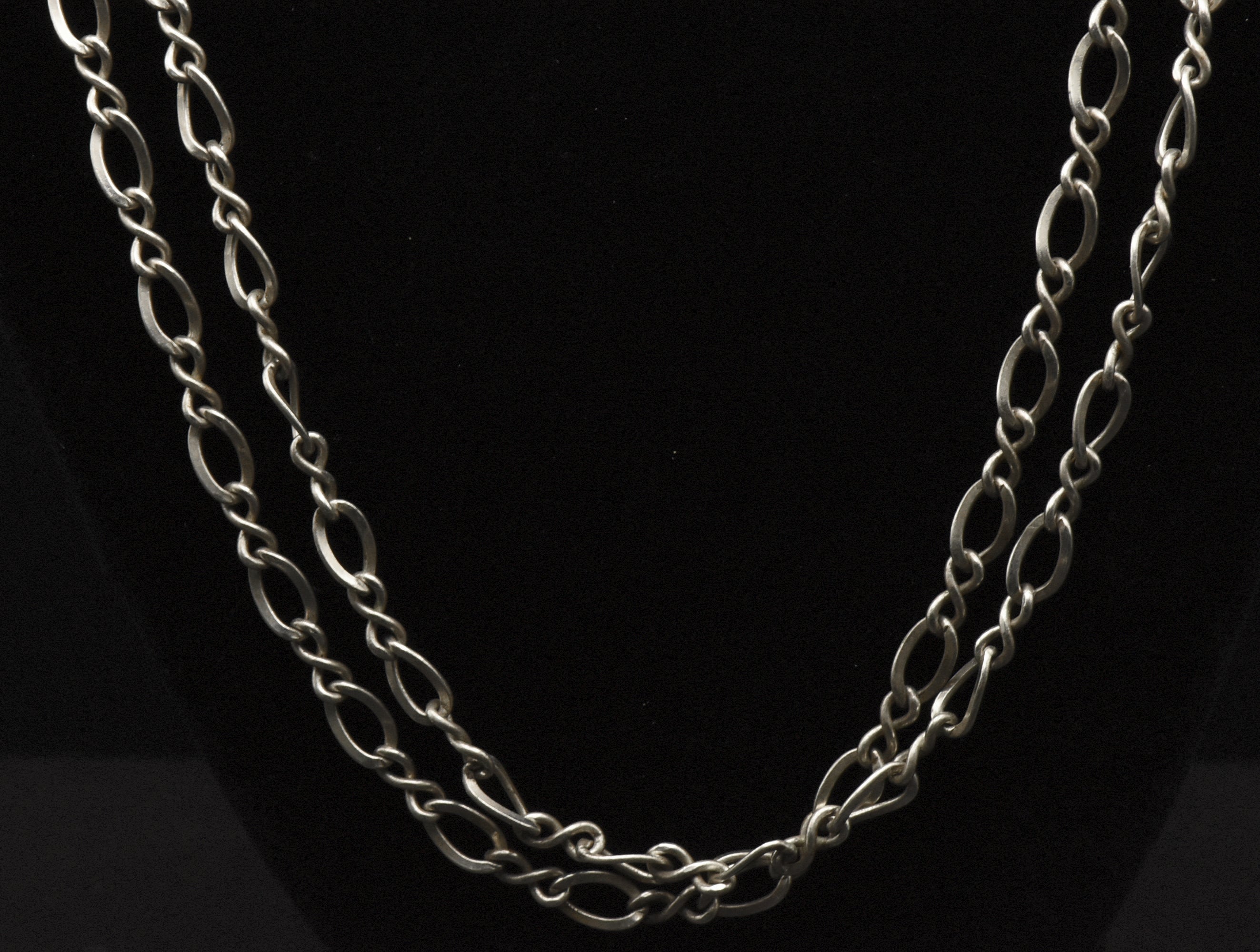 Vintage Sterling Silver Four Foot Long Chain Necklace