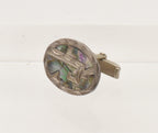 UNMATCHED Vintage Handmade Sterling Silver and Abalone Shell Cufflink
