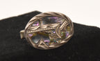 UNMATCHED Vintage Handmade Sterling Silver and Abalone Shell Cufflink
