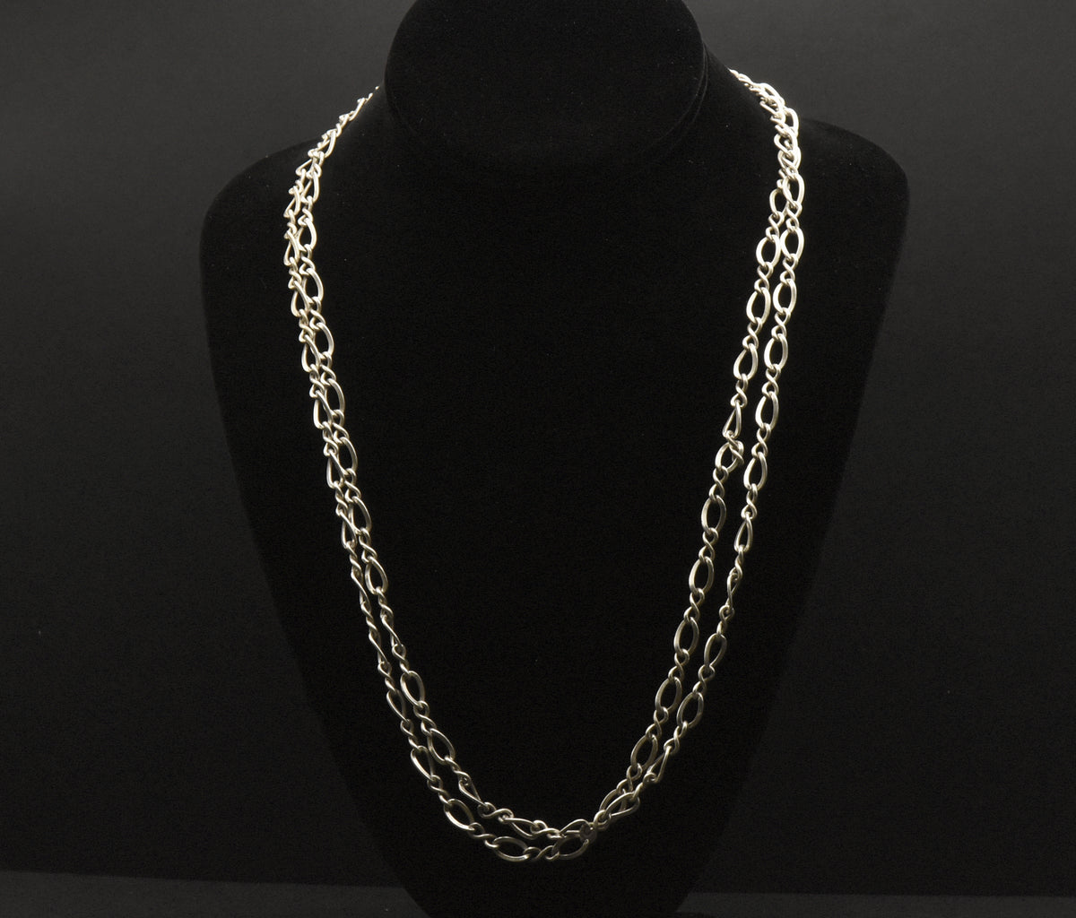 Vintage Sterling Silver Four Foot Long Chain Necklace