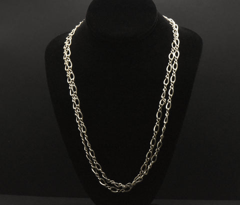 Vintage Sterling Silver Four Foot Long Chain Necklace