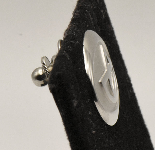 Sterling Silver Abstract Lotus Symbol Lapel Pin