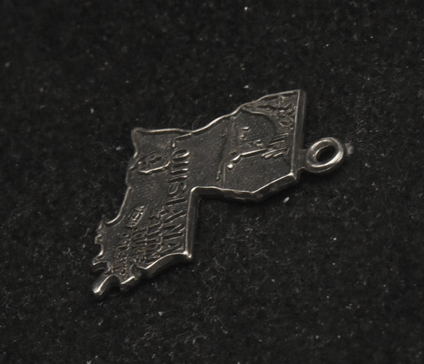 Vintage Sterling Silver Louisiana Charm