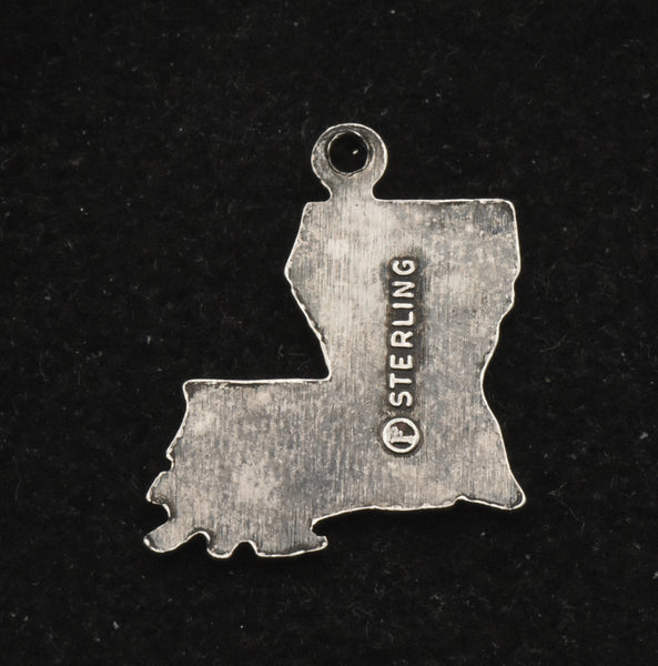 Vintage Sterling Silver Louisiana Charm