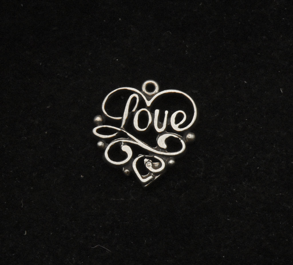 Vintage Sterling Silver "Love" Charm