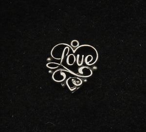 Vintage Sterling Silver "Love" Charm