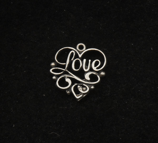 Vintage Sterling Silver "Love" Charm