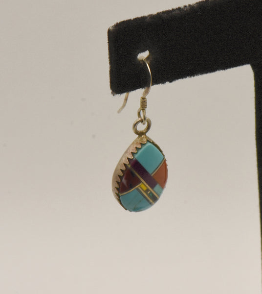 UNMATCHED Vintage Teardrop Inlaid Dangle Earrings