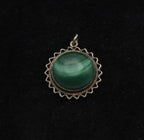Vintage Malachite Filigree Pendant