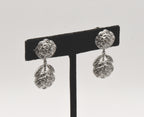 Sterling Silver Art Deco Marcasite Dangle Earrings