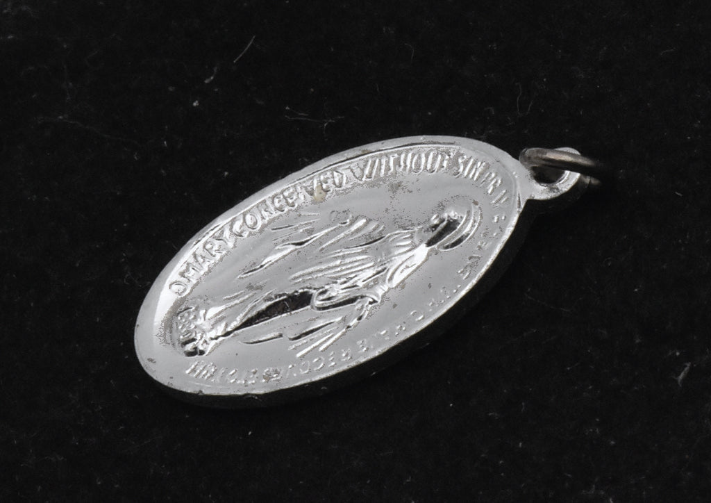 Vintage Italian Mother Mary with Marian Cross Charm