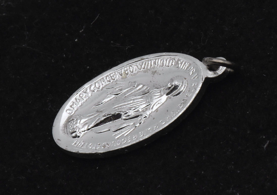 Vintage Italian Mother Mary with Marian Cross Charm