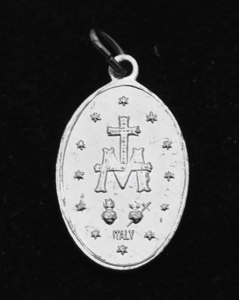 Vintage Italian Mother Mary with Marian Cross Charm