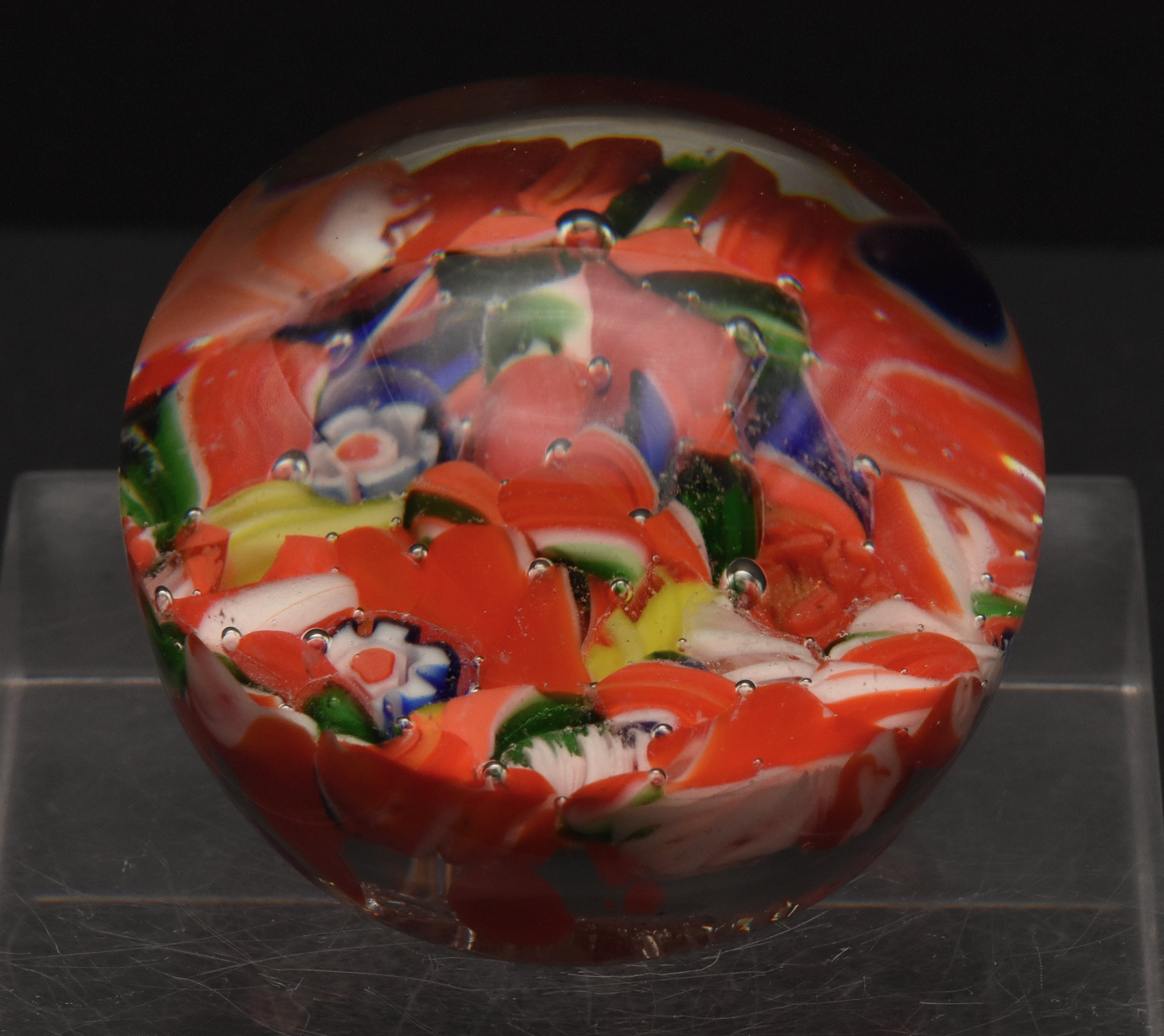 Vintage Colorful Glass Paperweight
