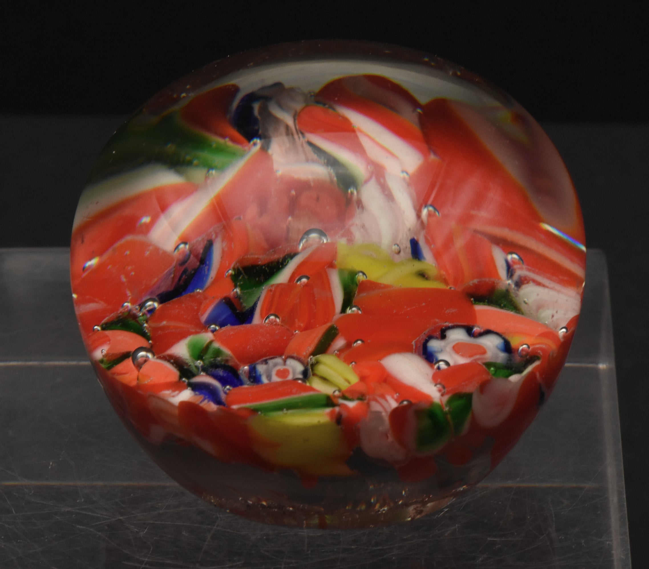 Vintage Colorful Glass Paperweight