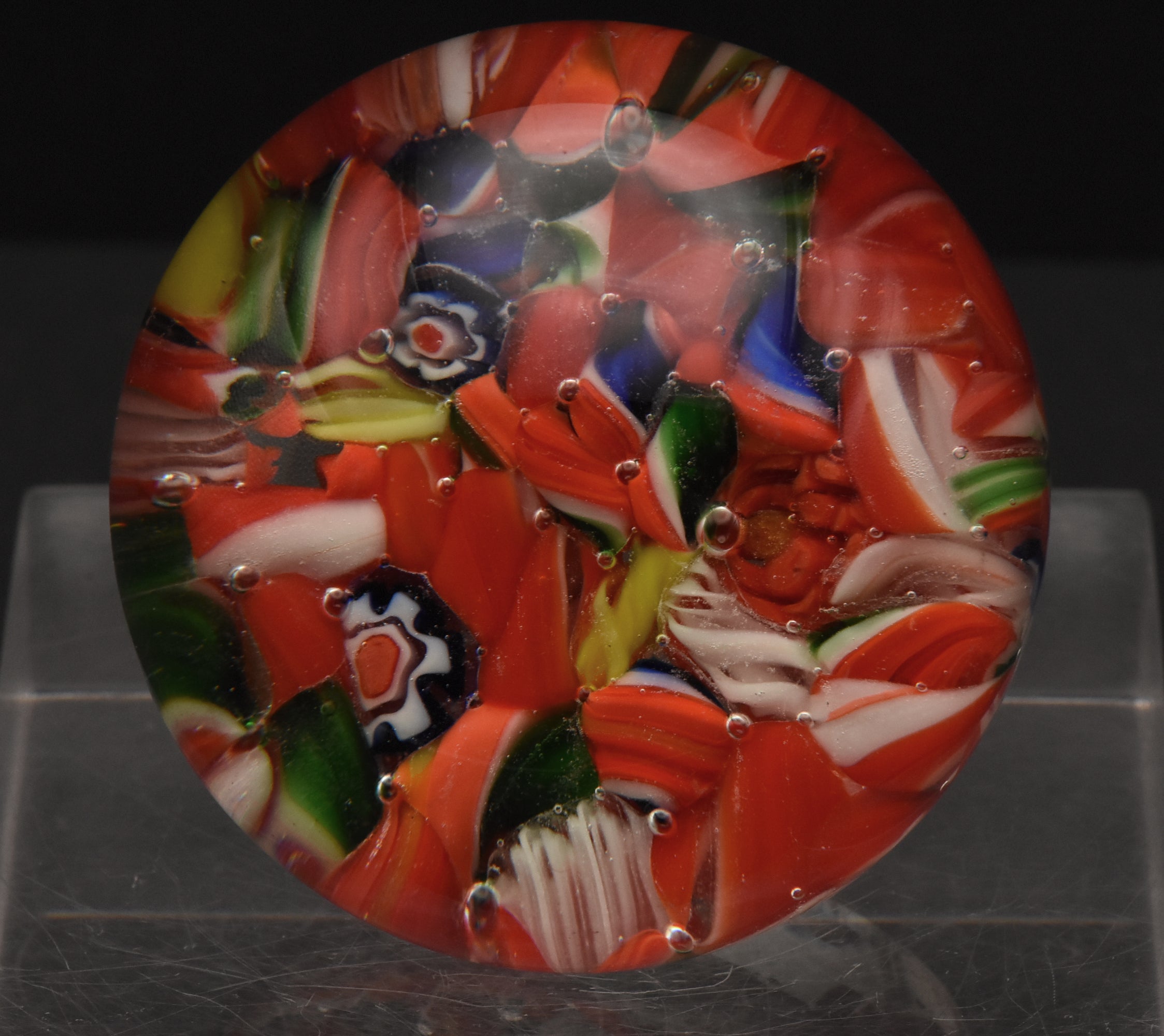 Vintage Colorful Glass Paperweight