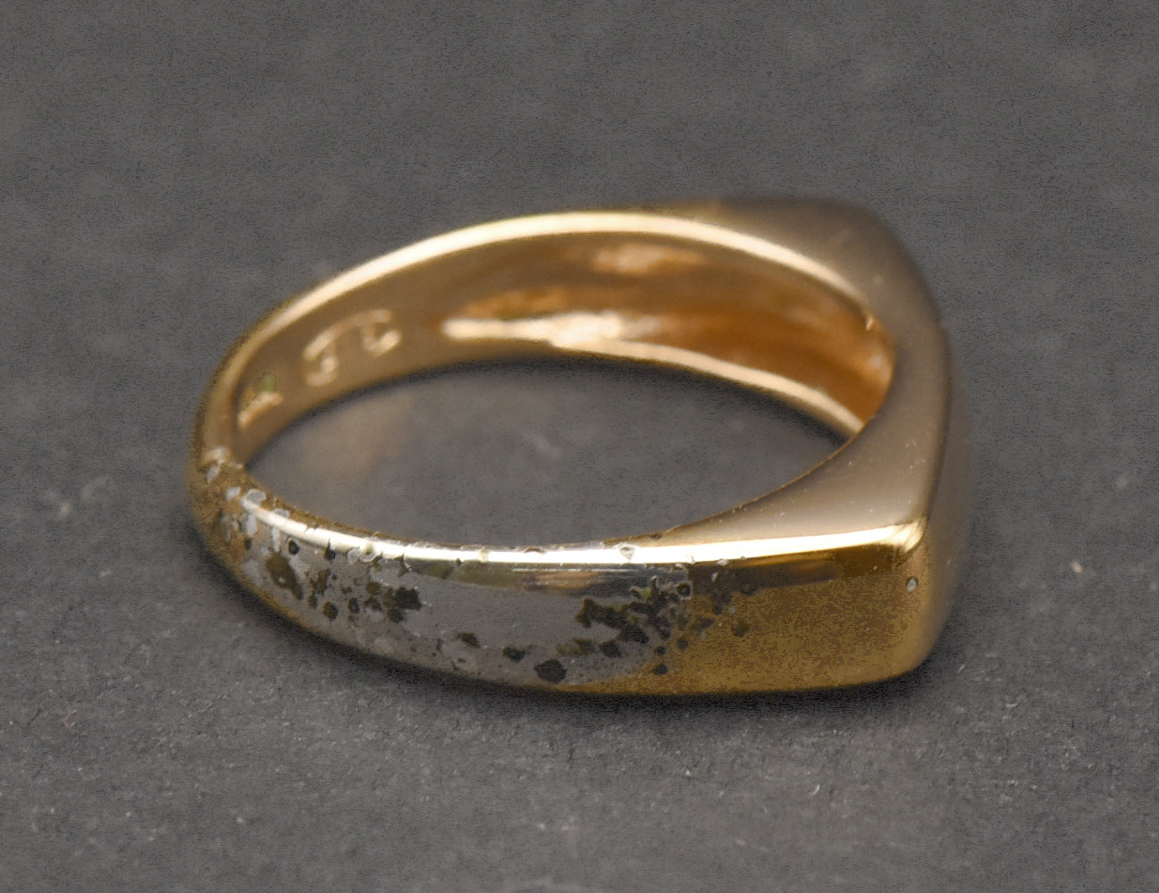Milor - Vintage Gold Plated Sterling Silver Italian Ring - Size 4.75 DAMAGE