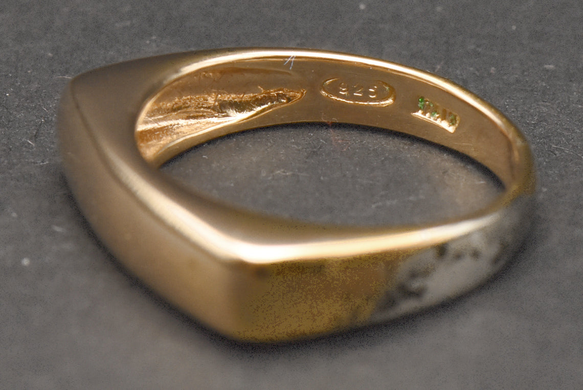 Milor - Vintage Gold Plated Sterling Silver Italian Ring - Size 4.75 DAMAGE